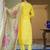 Floral Woven Design Regular Thread Work Straight Kurta With Trousers & Dupatta