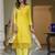 Floral Woven Design Regular Thread Work Straight Kurta With Trousers & Dupatta