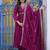 Floral Embroidered Empire Sequinned Kurta With Trouser & Dupatta