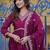 Floral Embroidered Empire Sequinned Kurta With Trouser & Dupatta