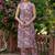 Floral Printed V-Neck Pure Cotton Straight Kurta with Trousers
