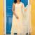 Sweetheart Neck Regular Thread Work Pure Silk Kurta With Trousers & Dupatta