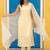Sweetheart Neck Regular Thread Work Pure Silk Kurta With Trousers & Dupatta