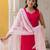 Sweetheart Neck Regular Thread Work Pure Silk Kurta With Trousers & Dupatta