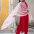 Sweetheart Neck Regular Thread Work Pure Silk Kurta With Trousers & Dupatta