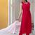 Sweetheart Neck Regular Thread Work Pure Silk Kurta With Trousers & Dupatta