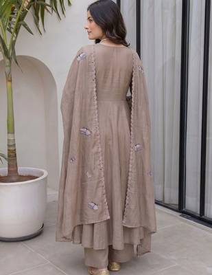Women Ethnic Motifs Embroidered Regular Thread Work Kurta with Palazzos & With Dupatta 5