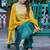 Women Ethnic Motifs Dyed Regular Thread Work Kurta with Palazzos & With Dupatta