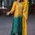 Women Ethnic Motifs Dyed Regular Thread Work Kurta with Palazzos & With Dupatta