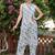 Floral Printed V-Neck Regular Pure Cotton Kurta with Trousers