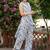 Floral Printed V-Neck Regular Pure Cotton Kurta with Trousers