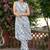 Floral Printed V-Neck Regular Pure Cotton Kurta with Trousers