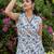 Floral Printed V-Neck Regular Pure Cotton Kurta with Trousers