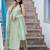 Sweetheart Neck Regular Thread Work Pure Silk Kurta With Trousers & Dupatta