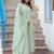 Sweetheart Neck Regular Thread Work Pure Silk Kurta With Trousers & Dupatta