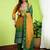 Women Bandhani Dyed Regular Thread Work Kurta with Trousers & With Dupatta