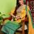 Women Bandhani Dyed Regular Thread Work Kurta with Trousers & With Dupatta