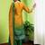 Women Bandhani Dyed Regular Thread Work Kurta with Trousers & With Dupatta