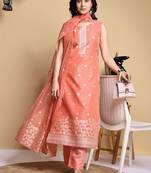 Women Ethnic Motifs Printed Regular Kurta with Trousers & With Dupatta