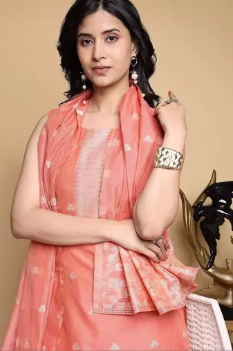 Women Ethnic Motifs Printed Regular Kurta with Trousers & With Dupatta