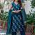 Floral Printed V-Neck Pure Silk Straight Kurta With Trousers & Dupatta