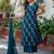Floral Printed V-Neck Pure Silk Straight Kurta With Trousers & Dupatta
