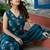 Floral Printed V-Neck Pure Silk Straight Kurta With Trousers & Dupatta