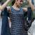 Floral Printed Round Neck Pure Silk Jacquard Straight Kurta with Trousers & Dupatta