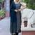 Floral Printed Round Neck Pure Silk Jacquard Straight Kurta with Trousers & Dupatta