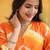 Leheriya Dyed V-Neck Pure Silk Straight Kurta With Trousers & Dupatta