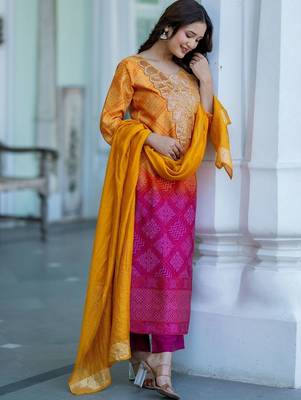 Women Ethnic Motifs Printed Regular Sequinned Kurta with Palazzos & With Dupatta 6
