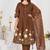 coffee cotton anarkali kurti pant dupatta set
