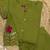 green cotton anarkali kurti pant dupatta set