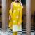 Shibori Dyed V-Neck Pure Silk Straight Kurta with Trousers & Dupatta