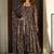 Floral Printed Round Neck Long Sleeves Anarkali Kurta with Trousers & Dupatta