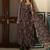 Floral Printed Round Neck Long Sleeves Anarkali Kurta with Trousers & Dupatta