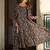 Floral Printed Round Neck Long Sleeves Anarkali Kurta with Trousers & Dupatta