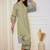 Band Collar Straight Kurta With Palazzos