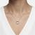 925 Sterling Silver Halo CZ Heart Pendant Necklace Set  for Women 