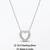 925 Sterling Silver Halo CZ Heart Pendant Necklace Set  for Women 