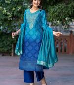 Women Ethnic Motifs Printed Regular Kurta with Palazzos & With Dupatta