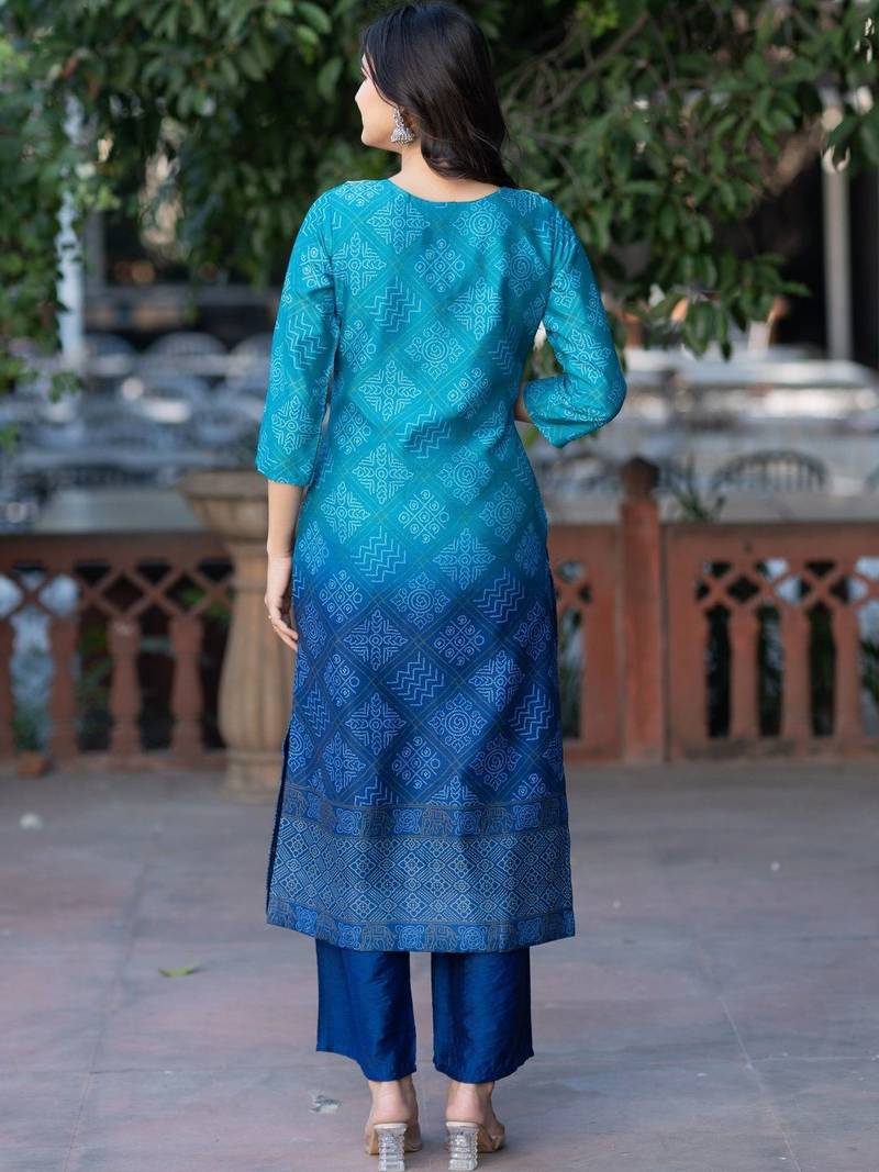 Women Ethnic Motifs Printed Regular Kurta with Palazzos & With Dupatta