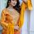Bandhani Printed Sequinned Round Neck Kurta with Trousers & Dupatta