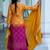 Bandhani Printed Sequinned Round Neck Kurta with Trousers & Dupatta