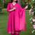Women Ethnic Motifs Embroidered Panelled Thread Work Chanderi Silk Kurta with Trousers & With Dupatta