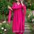 Women Ethnic Motifs Embroidered Panelled Thread Work Chanderi Silk Kurta with Trousers & With Dupatta