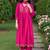 Women Ethnic Motifs Embroidered Panelled Thread Work Chanderi Silk Kurta with Trousers & With Dupatta
