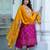 Women Ombre Dyed Regular Thread Work Kurta with Palazzos & With Dupatta