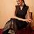 Bandhani Printed Zari V-Neck Sleeveless Straight Kurta With Palazzo