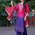 Women Ombre Dyed Regular Thread Work Kurta with Palazzos & With Dupatta